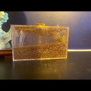 Transparent Sequin Clutch/Crossbody Purse